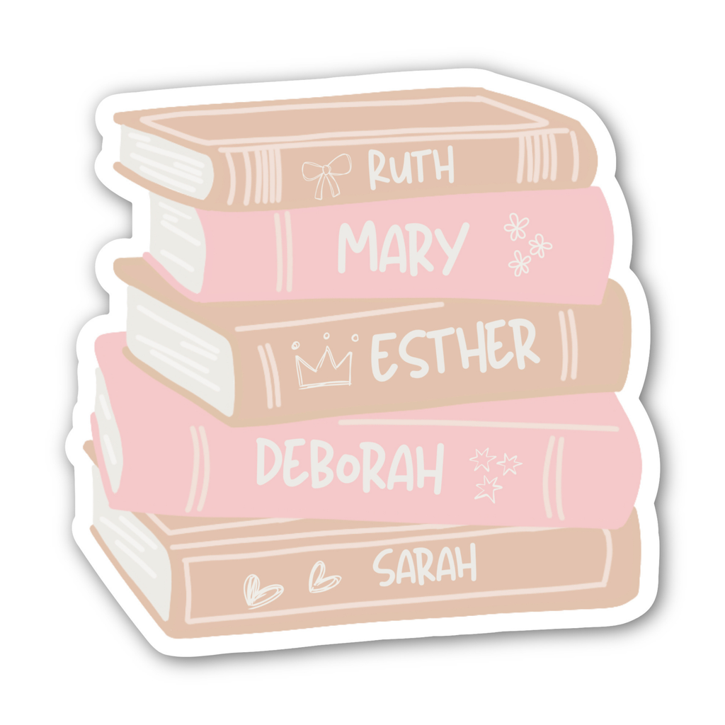 Women of the Bible Books | Waterproof Vinyl Christian Sticker