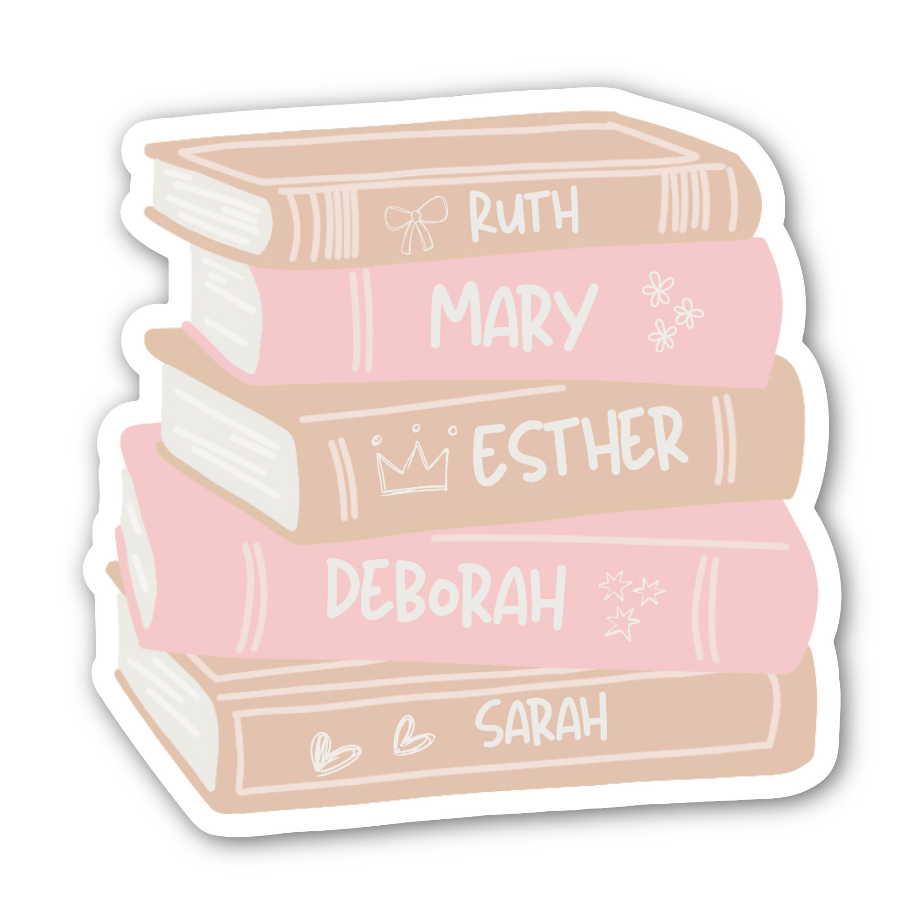 Women of the Bible Books | Waterproof Vinyl Christian Sticker