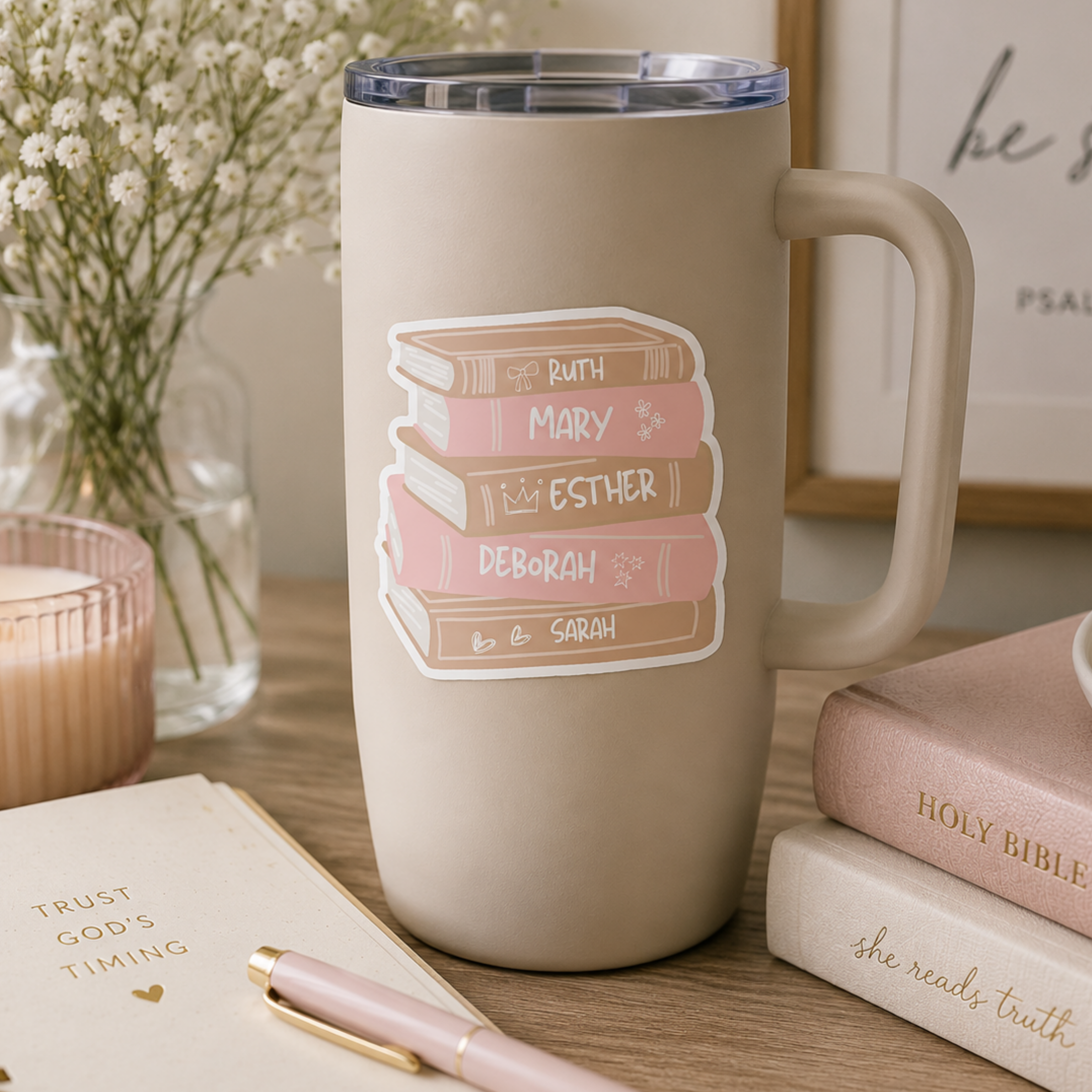 Women of the Bible Books | Waterproof Vinyl Christian Sticker